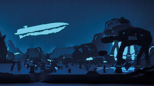 «Война на Хоте», 2015 г., часть выставки Марка, вдохновленной звездными войнами.  Изображение предоставлено Марком Хаган-Гири.